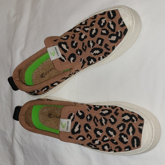 Cariuma* IBI Knit Slip On Sneakers* Leopard Print* Sz 8 - Picture 8 of 8